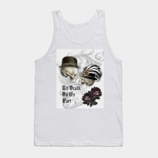 Gothic Couple in Love Skulls Tank Top